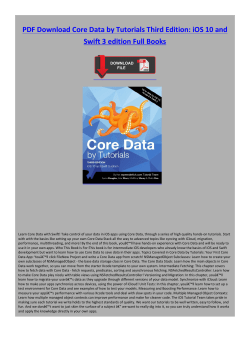 PDF Core Data by Tutorials Third Edition