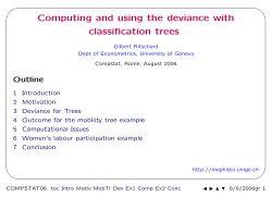 Computing and using the deviance with classification trees