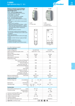I 11 SERIES Light dependent relays 12