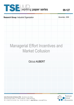 Managerial Effort Incentives and Market Collusion