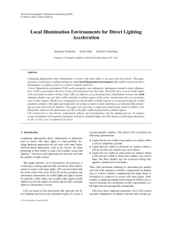 Local Illumination Environments for Direct Lighting Acceleration