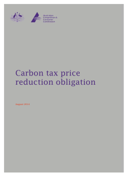 Carbon tax price reduction obligation