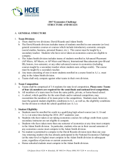 2017 Economics Challenge STRUCTURE AND RULES A