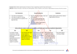 Standard: W.3.1 Write opinion pieces on topics or texts, supporting a