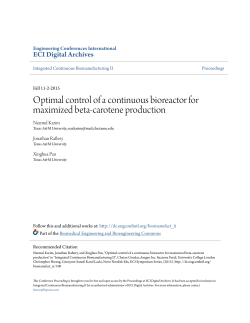 Optimal control of a continuous bioreactor for maximized beta