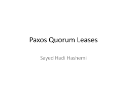 Paxos Quorum Leases