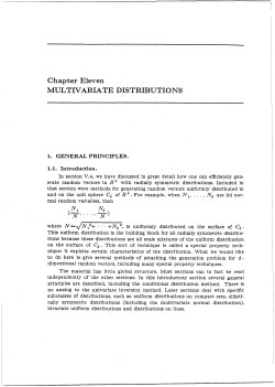 Chapter Eleven MULTIVARIATE DISTRIBUTIONS