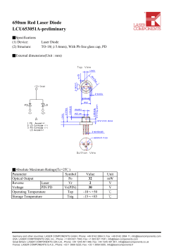 650nm Red Laser Diode LCU653051A