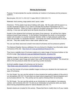 Stirring Up Hurricanes Purpose: To demonstrate the counter