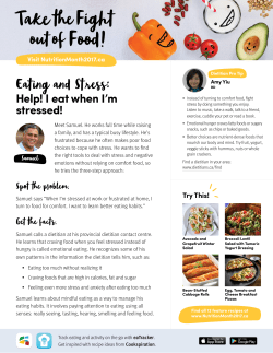 Eating and Stress - Dietitians of Canada