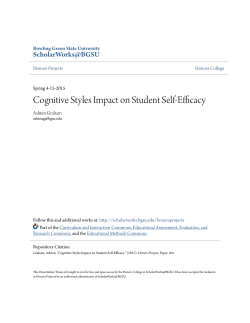 Cognitive Styles Impact on Student Self-Efficacy