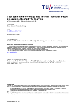 Cost estimation of voltage dips in small industries based on