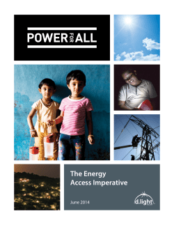 The Energy Access Imperative