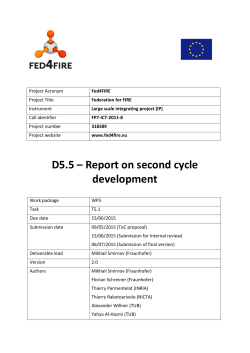 D5.5 – Report on second cycle development