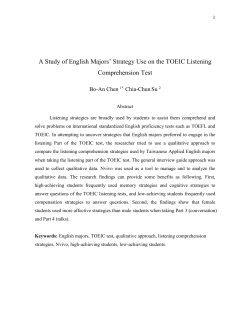 Motivated Learning Strategies Used by Taiwanese Applied English