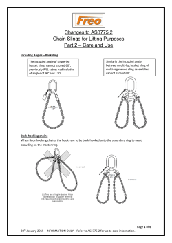 Changes to AS3775.2 Chain Slings for Lifting