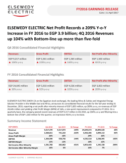 ELSEWEDY ELECTRIC Net Profit Records a 209% YoY Increase in