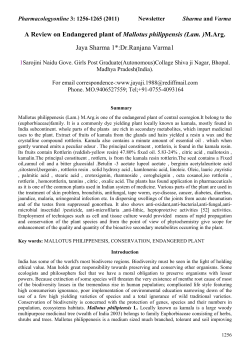 A Review on Endangered plant of Mallotus philippensis (Lam. )M