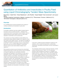 AB SCIEX Quantitation of Antibiotics and Insecticides in Poultry