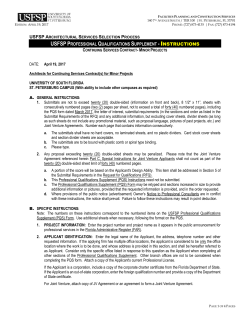 (PQS) – Instructions - University of South Florida St. Petersburg