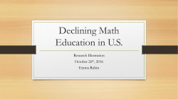 Declining Math Education in US