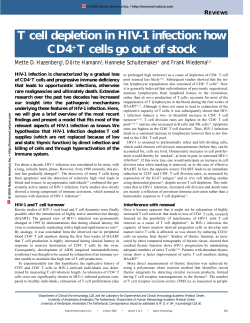 T cell depletion in HIV-1 infection: how CD4+ T cells go out of stock