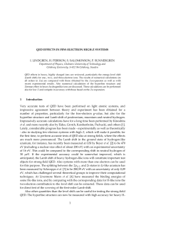 QED effects in few-electron high-Z systems.