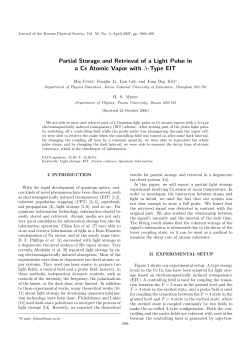 Partial Storage and Retrieval of a Light Pulse in a Cs Atomic Vapor