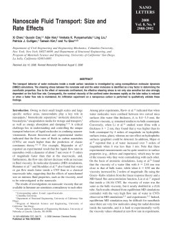 Nanoscale Fluid Transport: Size and Rate Effects