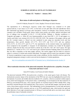 EUROPEAN JOURNAL OF PLANT PATHOLOGY Volume 132