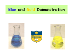 Blue and Gold Demonstration
