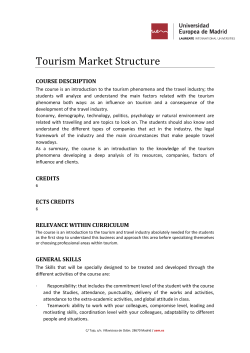 Tourism Market Structure