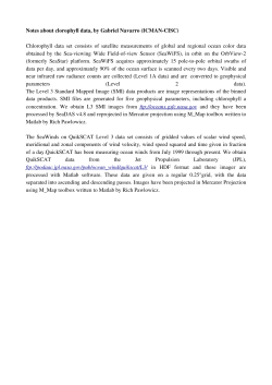 Notes about clorophyll data, by Gabriel Navarro (ICMANCISC