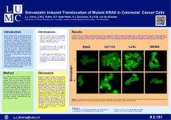 Simvastatin Induced Translocation of Mutant KRAS in