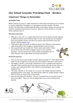 Borders: Important things to remember