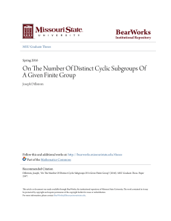 On The Number Of Distinct Cyclic Subgroups Of A Given Finite Group
