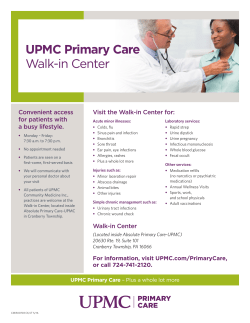 UPMC Primary Care Walk-in Center