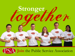 Stronger together - Public Service Association