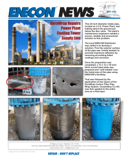 DuraWrap Repairs Power Plant Cooling Tower Supply