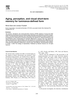 Aging, perception, and visual short