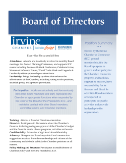 Board of Directors - Irvine Chamber of Commerce