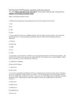 Net Essential 70-058 practice questions and some answers