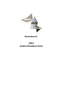 Ravensbourne TIER 4 Student Attendance Policy