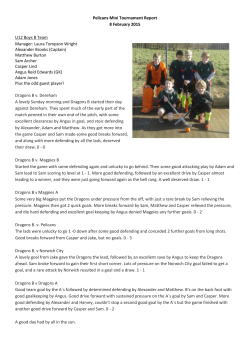 Tournament Report - Norwich Dragons Hockey Club