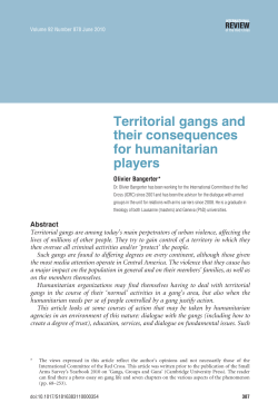 Territorial gangs and their consequences for humanitarian players