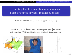 The Airy function and its modern avatars in combinatorics, physics