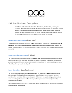 PAA Board Positions Descriptions