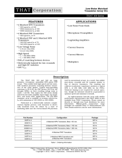 THAT Corporation 300 Series Datasheet