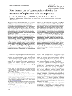 First human use of cyanoacrylate adhesive for treatment of