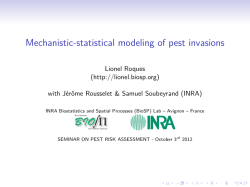 Mechanistic-statistical modeling of pest invasions